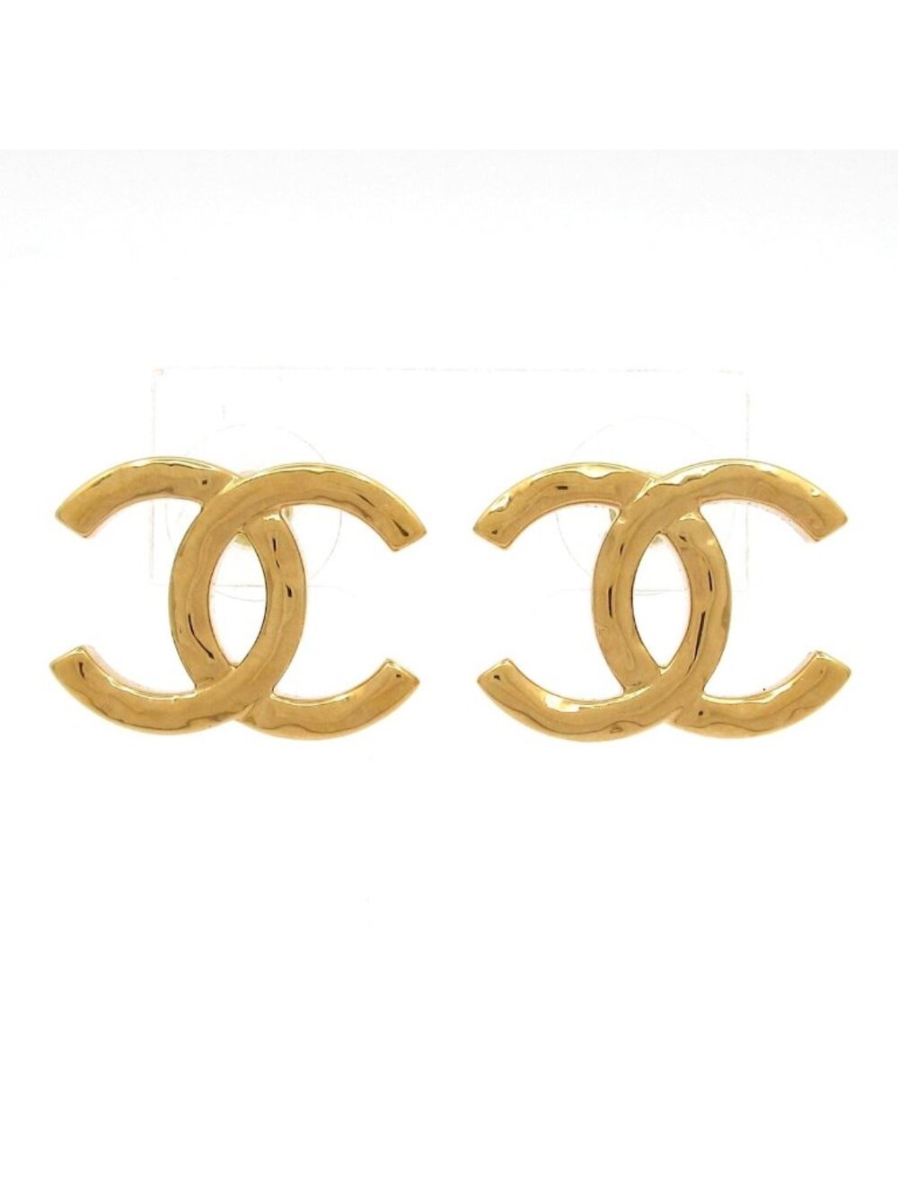 Chanel Earrings CC Logo Gold